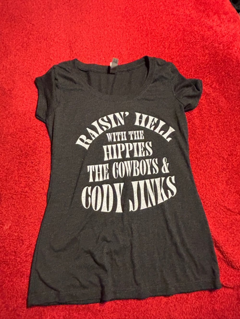 Next Level Apparel Cody Jinks Black Graphic Tee. Size Small
